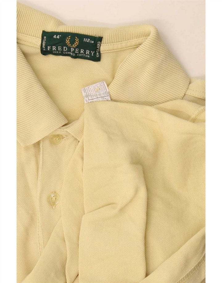 Мужская рубашка-поло Fred Perry из хлопка среднего желтого цвета