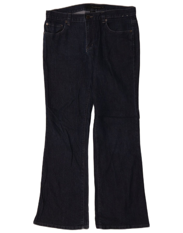 Calvin Klein Womens Bootcut Jeans US 12 Large W34 L31 Navy Blue Cotton