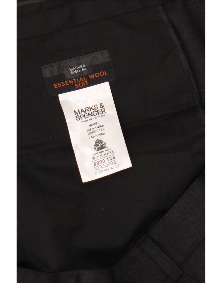 Мужские брюки-чиносы Marks & Spencer W40 L29 серые, шерстяные