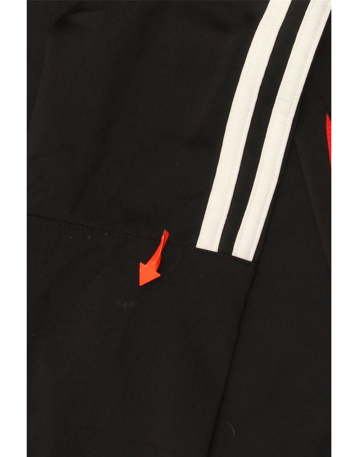 Спортивный костюм Adidas для мальчиков с графическим рисунком, верхняя куртка 11–12 лет, черный с цветными блоками