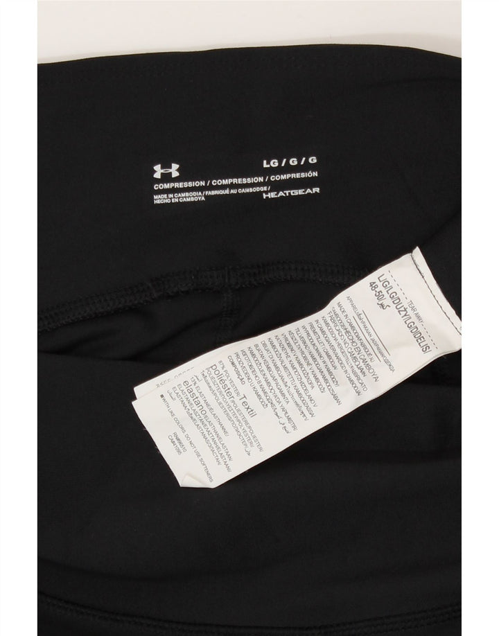 Женские леггинсы Under Armour Heat Gear UK 14, большой черный полиэстер