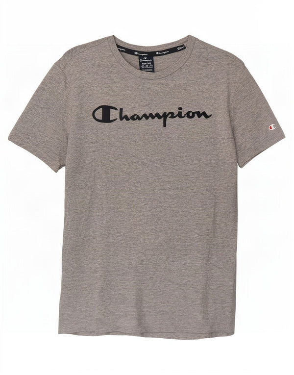 Мужская футболка с рисунком Champion, средний серый, в крапинку