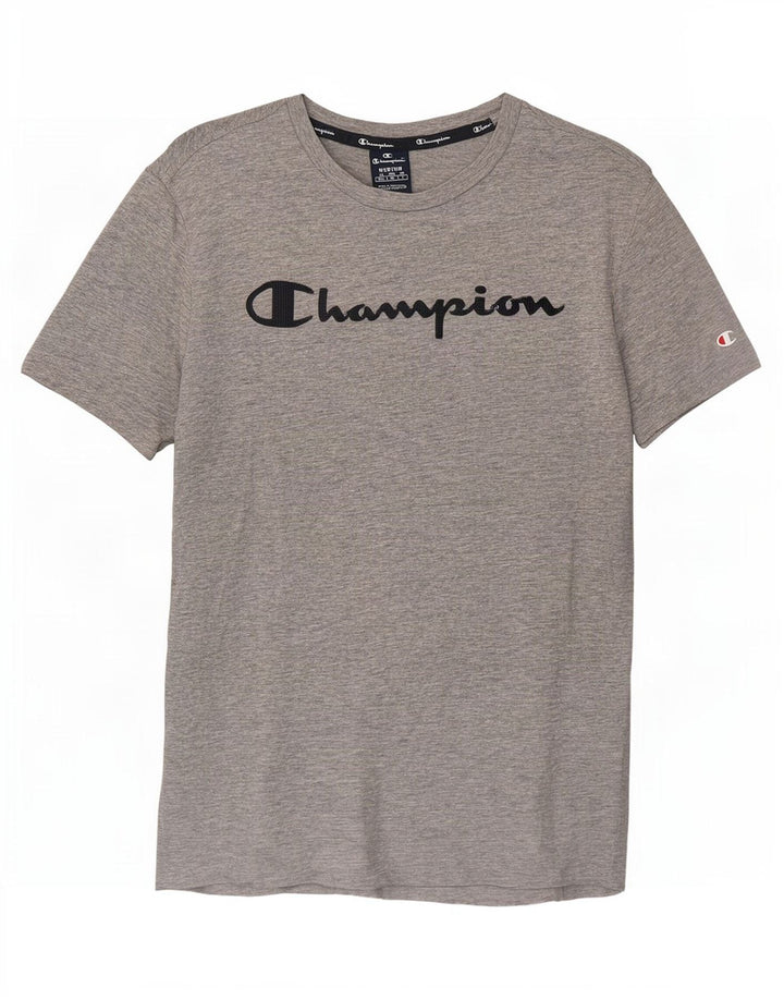 Мужская футболка с рисунком Champion, средний серый, в крапинку
