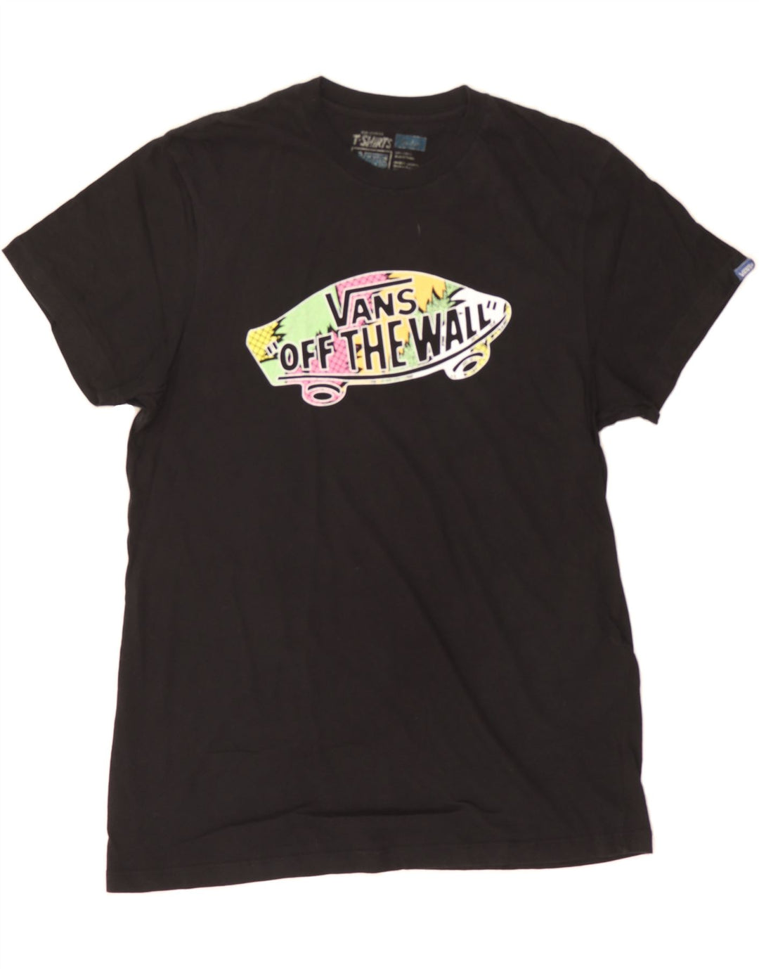 VANS Mens Graphic T-Shirt Top Medium Black Cotton Vintage Vans and Second-Hand Vans from Messina Hembry 