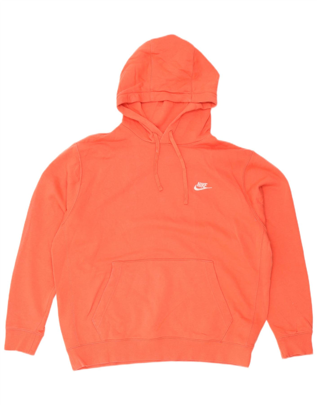 Мужская толстовка с капюшоном Nike XL оранжевого цвета, хлопок