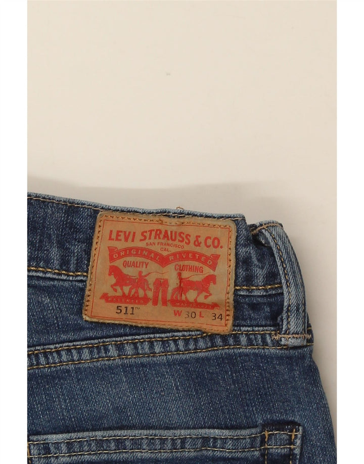 Женские джинсы Levi's Slim 511 W30 L28 синие, хлопок