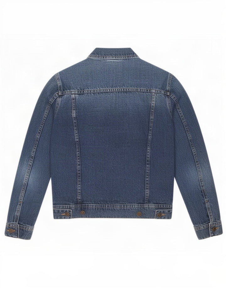 Женская джинсовая куртка Zara UK 10, маленькая синяя, хлопок