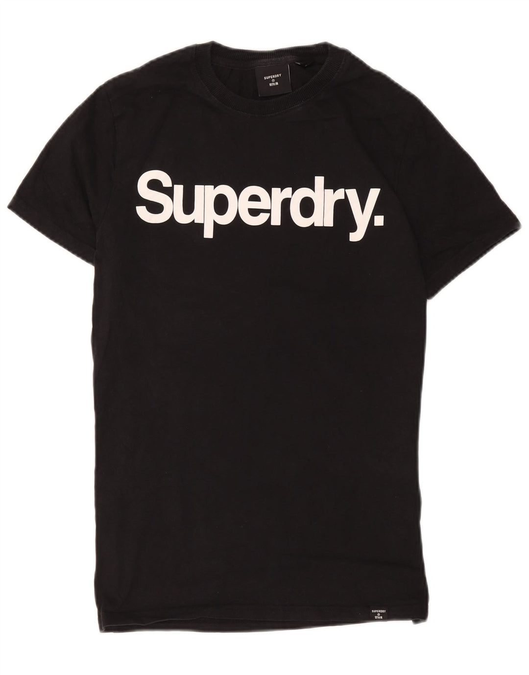 Мужская футболка с рисунком Superdry, топ среднего размера, черный хлопок