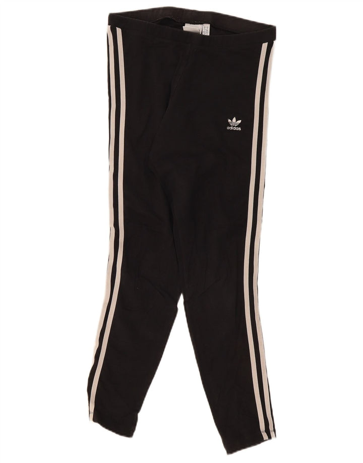 Женские леггинсы Adidas UK 14, средний черный хлопок, черный