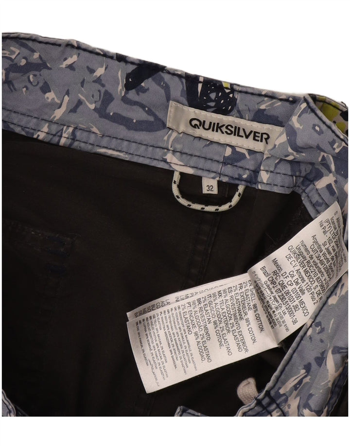 Мужские шорты для плавания Quiksilver с рисунком, хлопок среднего серого цвета