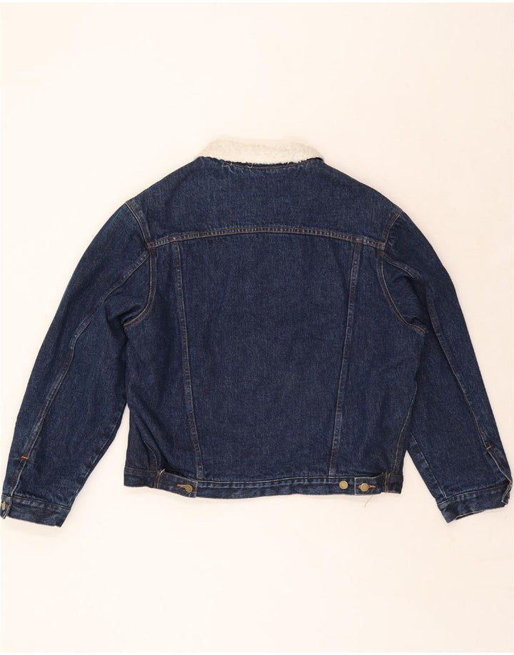 Мужская джинсовая куртка из шерпа GREEN FOX UK 38 средний синий