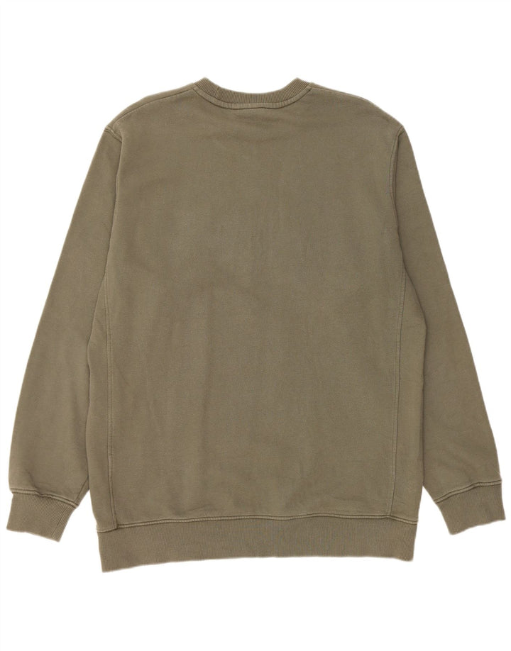 Мужской свитшот с рисунком Lee, хлопковый джемпер среднего цвета хаки