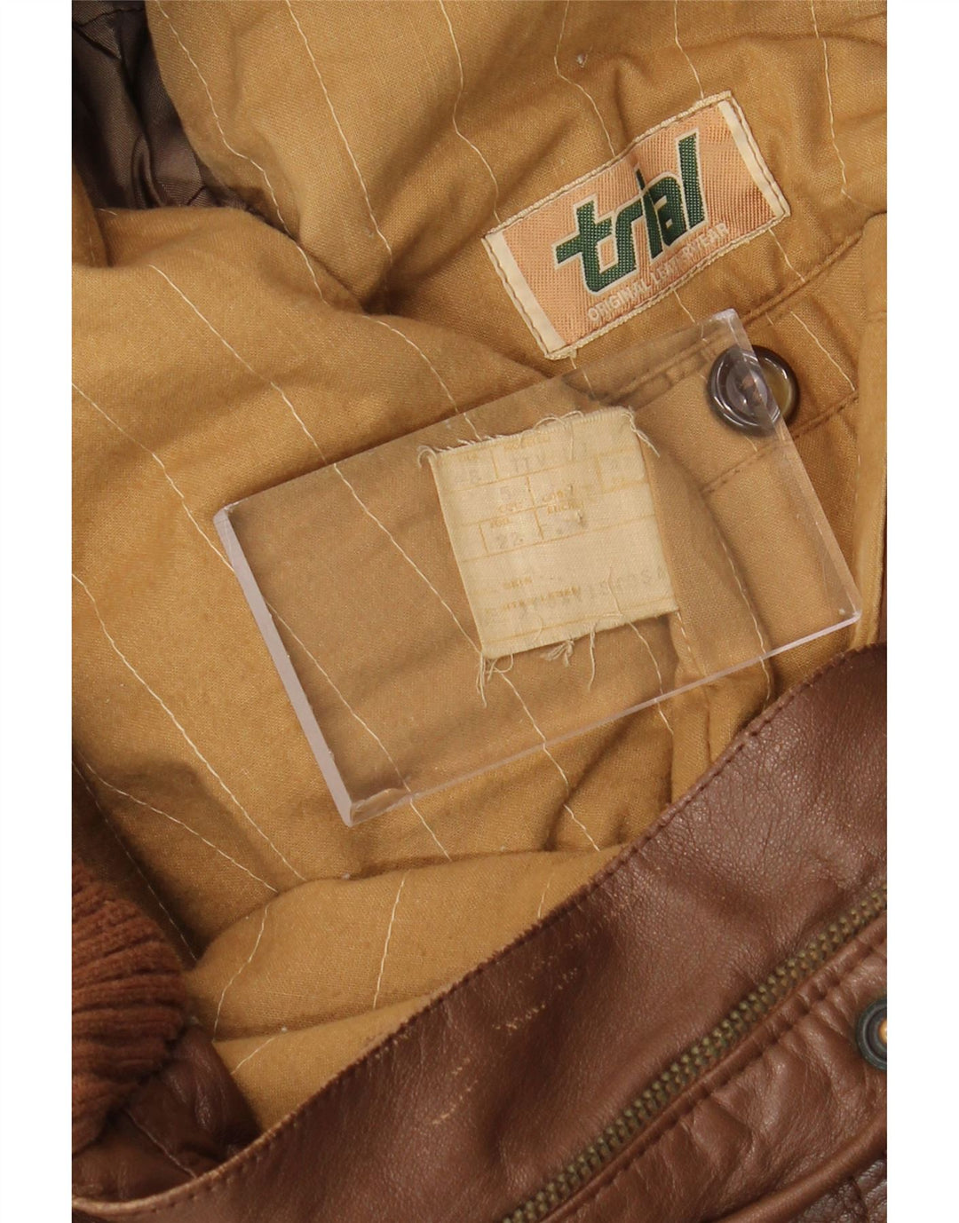 Винтажная мужская кожаная куртка IT 48 Medium Brown Leather