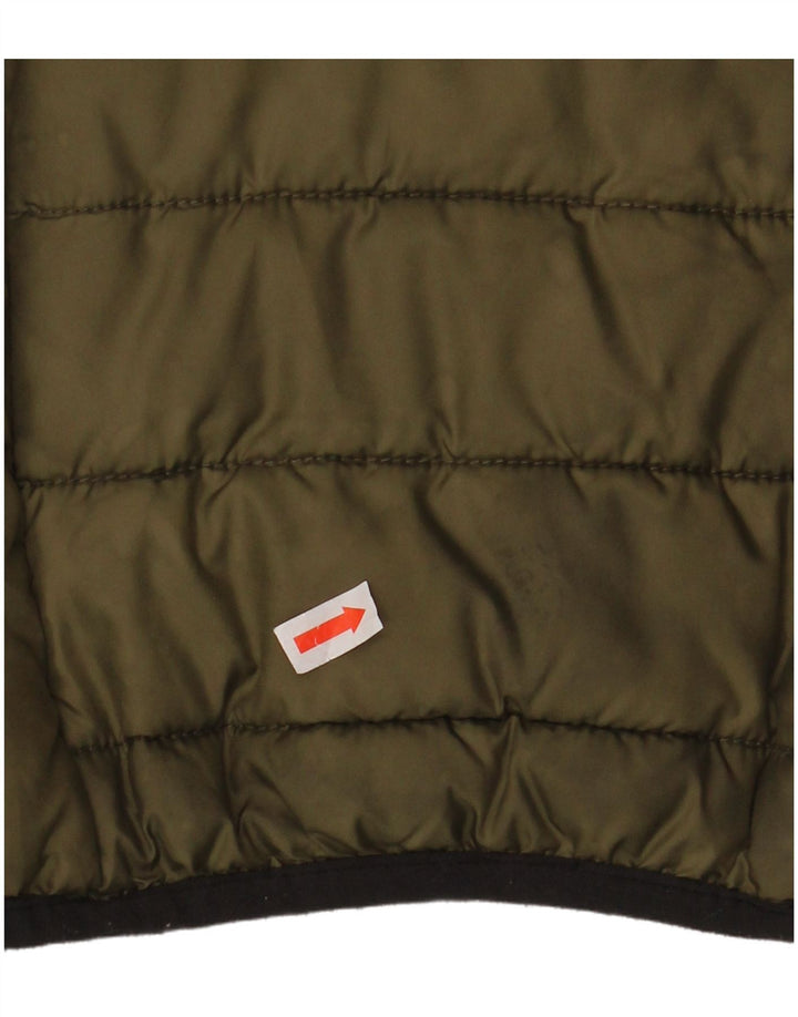 Мужская стеганая куртка Ellesse UK 36, маленький цвет хаки, полиэстер