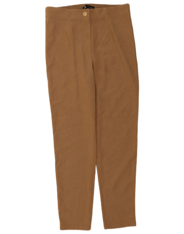 Женские узкие повседневные брюки Zara, большие W30 L28, коричневые