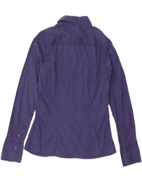 TOMMY HILFIGER Женская рубашка UK 14, большой размер, темно-синий, хлопок