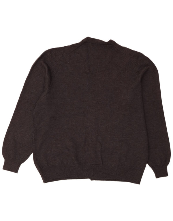 Женский свободный кардиган Pringle IT 46, большой черный из овечьей шерсти