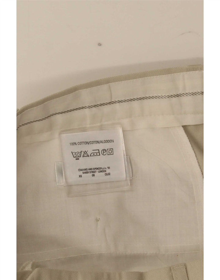 Мужские костюмные брюки Marks & Spencer W34 L29 серые, хлопковые
