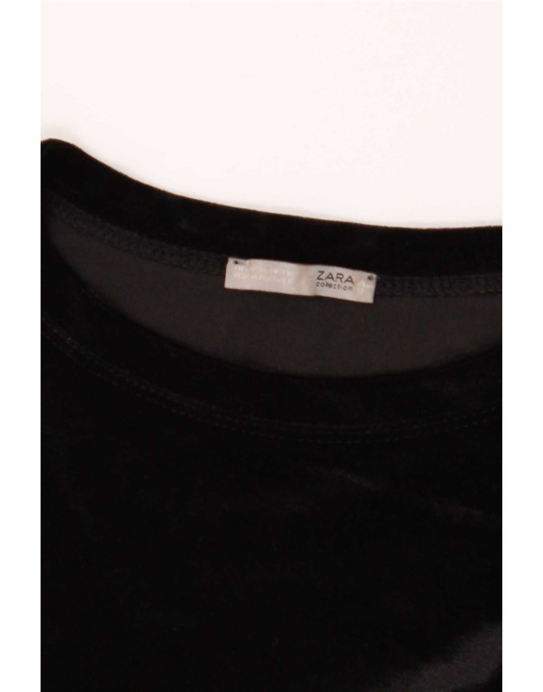 Женское платье прямого кроя с длинными рукавами Zara UK 16, большой черный полиэстер