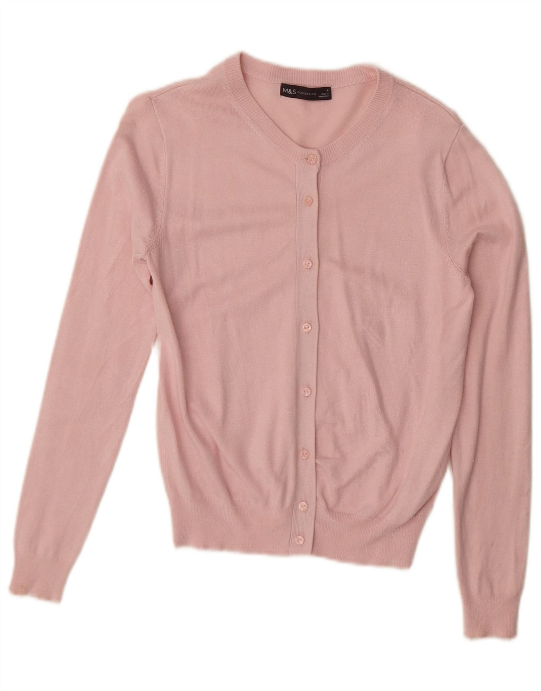 Женский свитер-кардиган MARKS & SPENCER UK 8, маленький, розовый, вискоза
