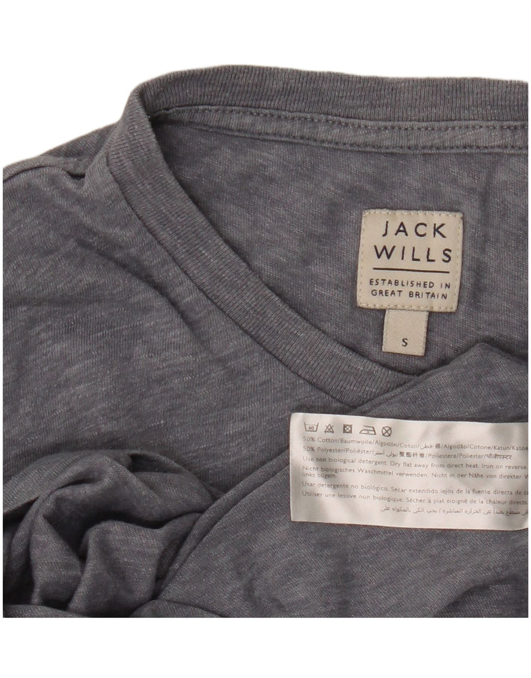 Мужская футболка Jack Wills, маленький серый хлопок с крапинками