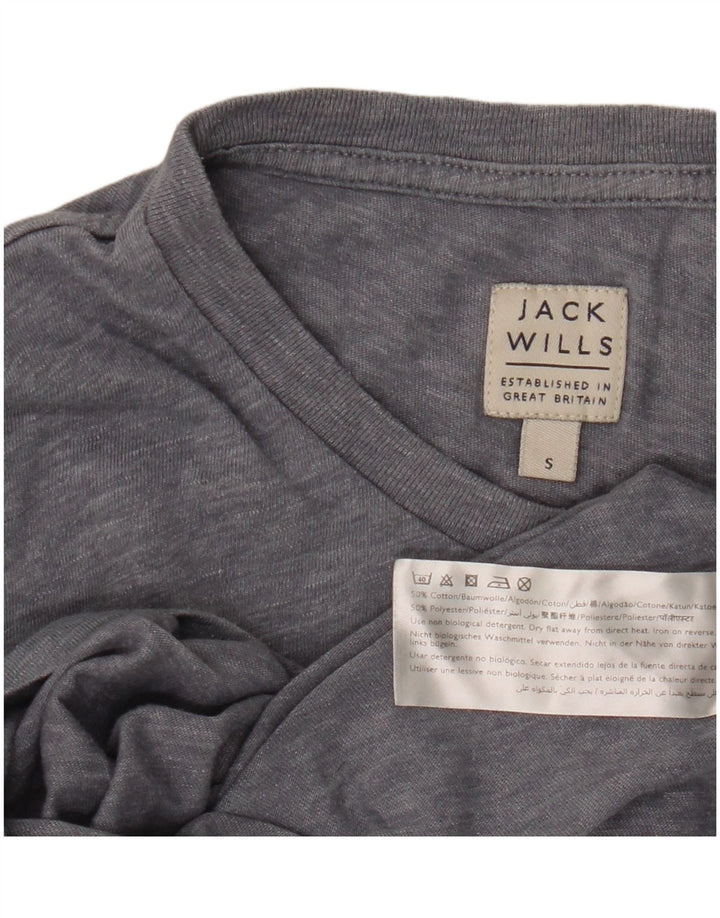 Мужская футболка Jack Wills, маленький серый хлопок с крапинками