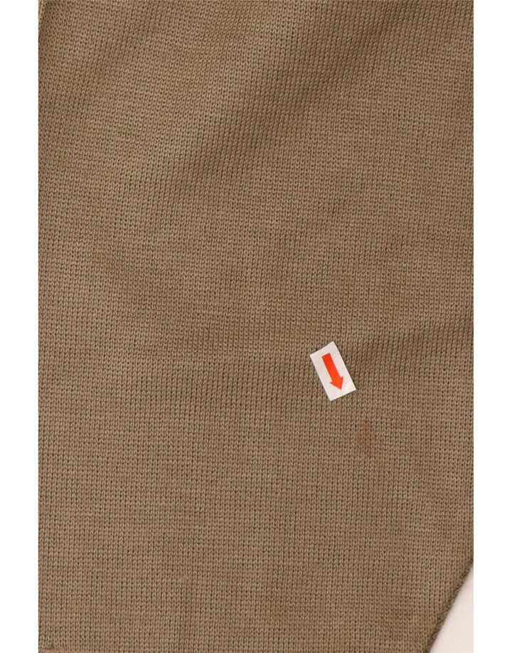 VINTAGE Мужской свободный кардиган-свитер из полиамида в большую зеленую полоску