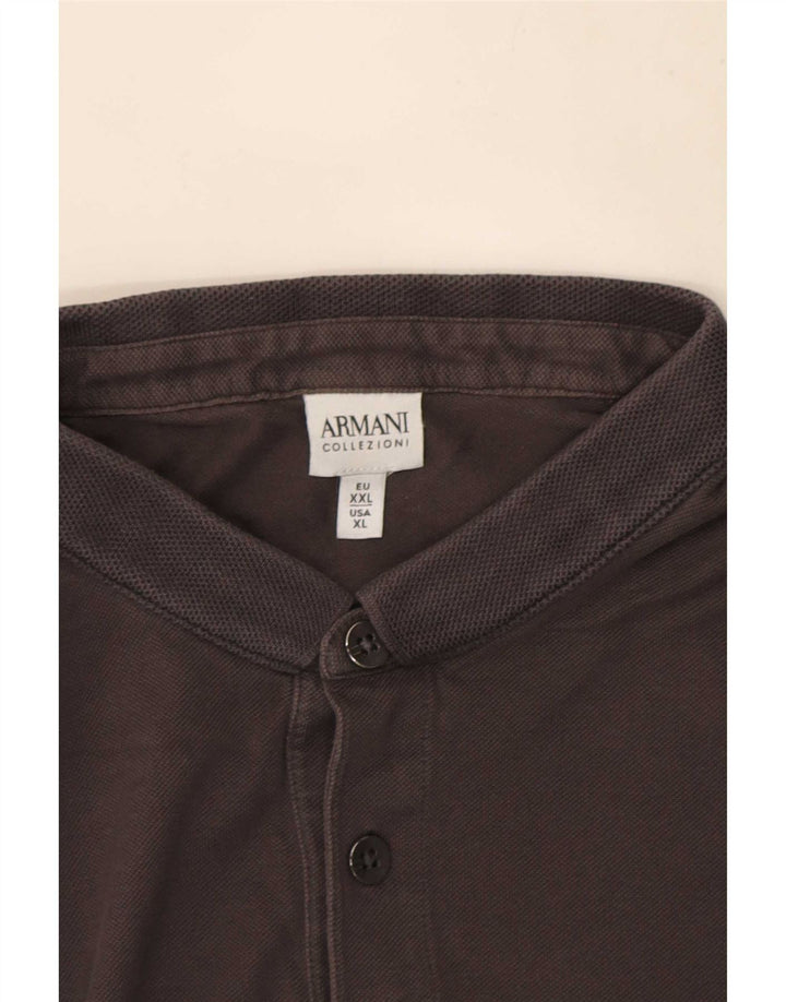 Мужская рубашка-поло Armani XL серая, хлопок