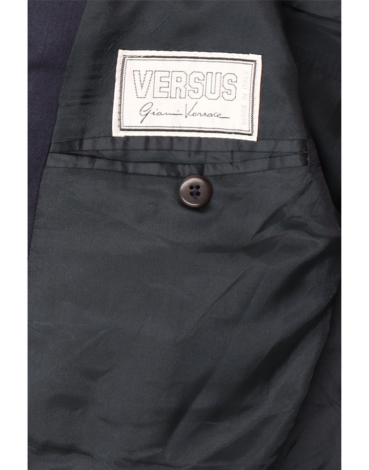 Мужской костюм-двойка GIANNI VERSACE UK 40, большой W30 L30, темно-синий, классический