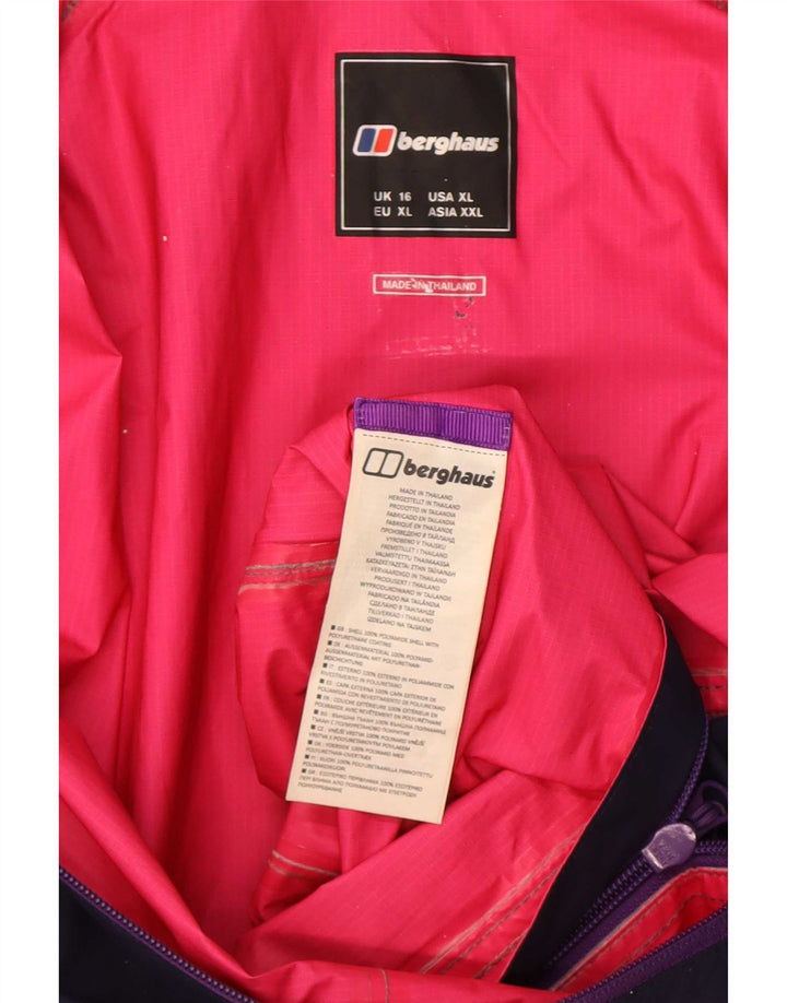 Женская дождевик с капюшоном Berghaus UK 16, большой фиолетовый, полиамид