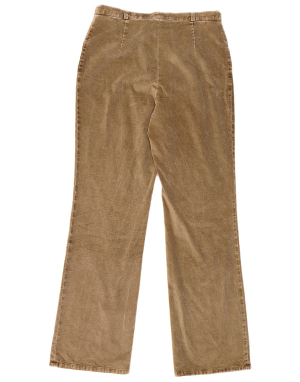 LAURA LEBEK Женские повседневные брюки Bootcut UK 16, большие W32 L32, коричневые