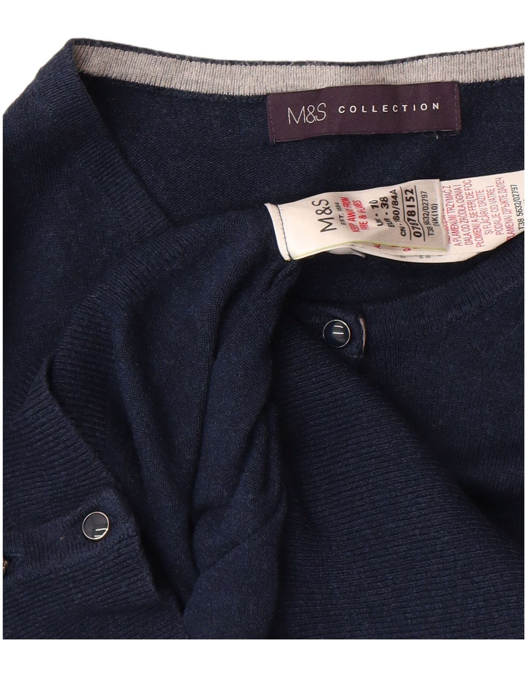 Женский кардиган Marks & Spencer UK 10, маленький темно-синий из вискозы