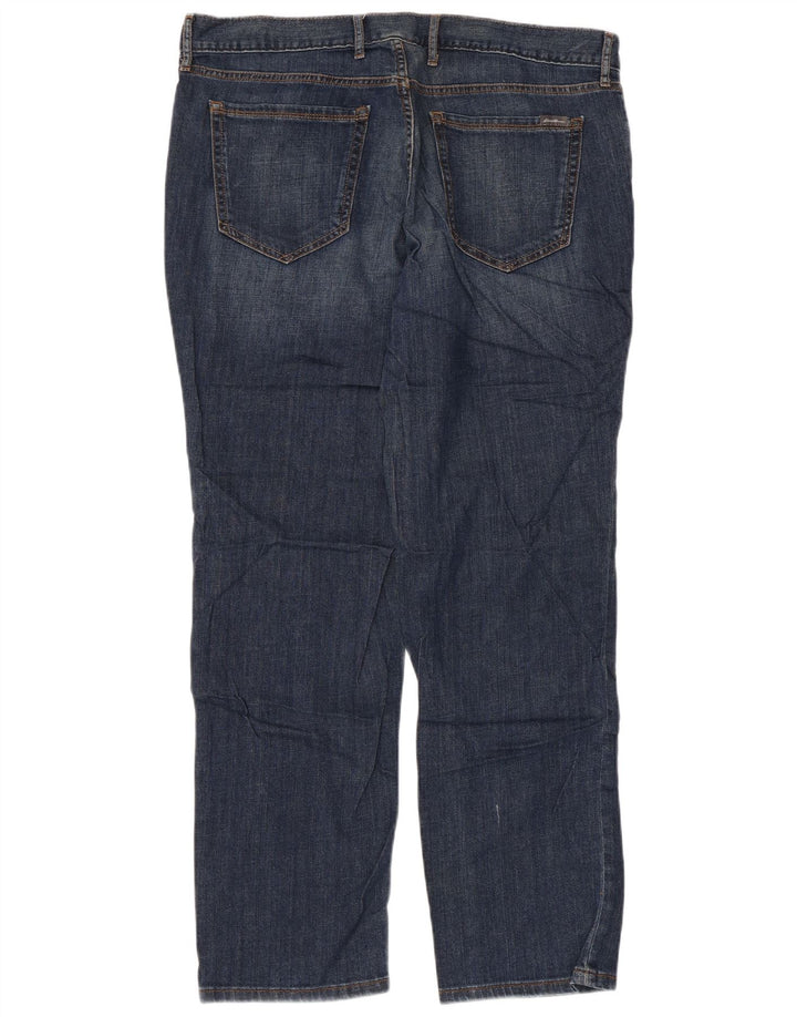 Женские потертые прямые джинсы-бойфренды EDDIE BAUER W36 L30 синие