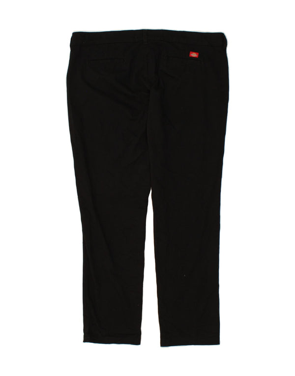 DICKIES Womens Skinny Chino Trousers US 18 2XL W41 L31  Black Cotton