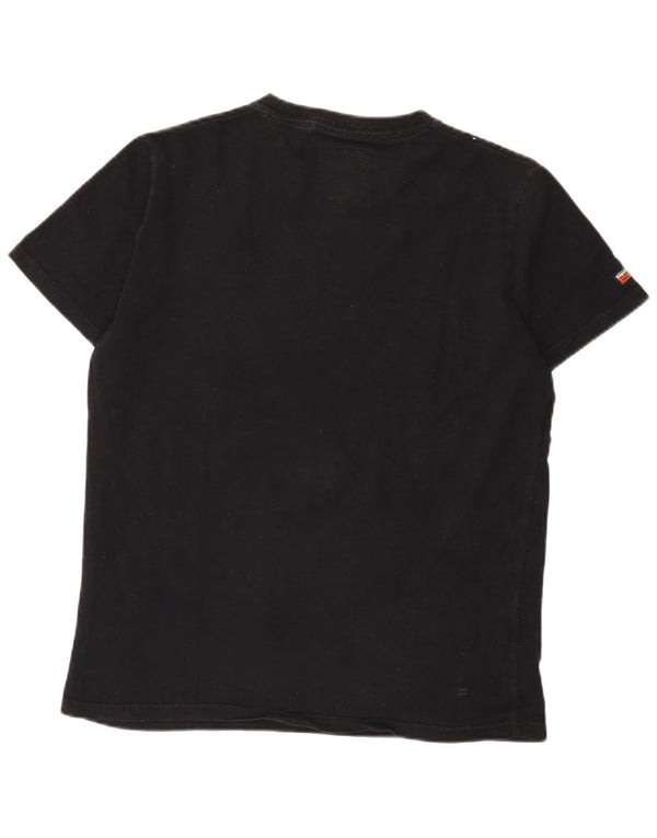 Женская футболка с рисунком Superdry Top UK 16, большой черный хлопок