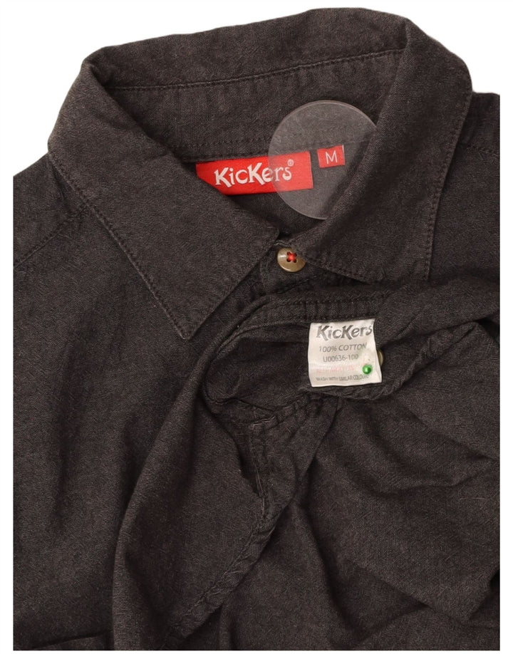 KICKERS Мужская рубашка из хлопка среднего серого цвета
