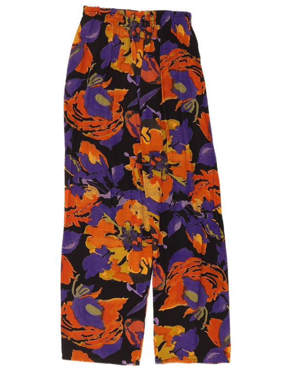 Винтажные женские повседневные брюки с абстрактным узором, Великобритания, 14, большие, W32 L26, мультико