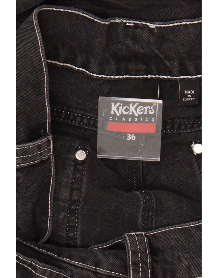 Мужские прямые джинсы Kickers W36 L28, черный хлопок