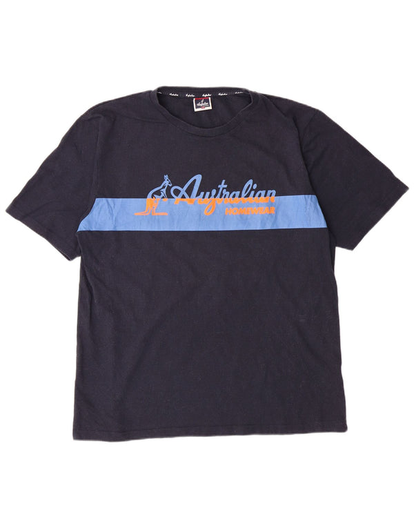AUSTRALIAN L'ALPINA Boys Graphic T-Shirt Top 15-16 Years 2XL  Navy Blue