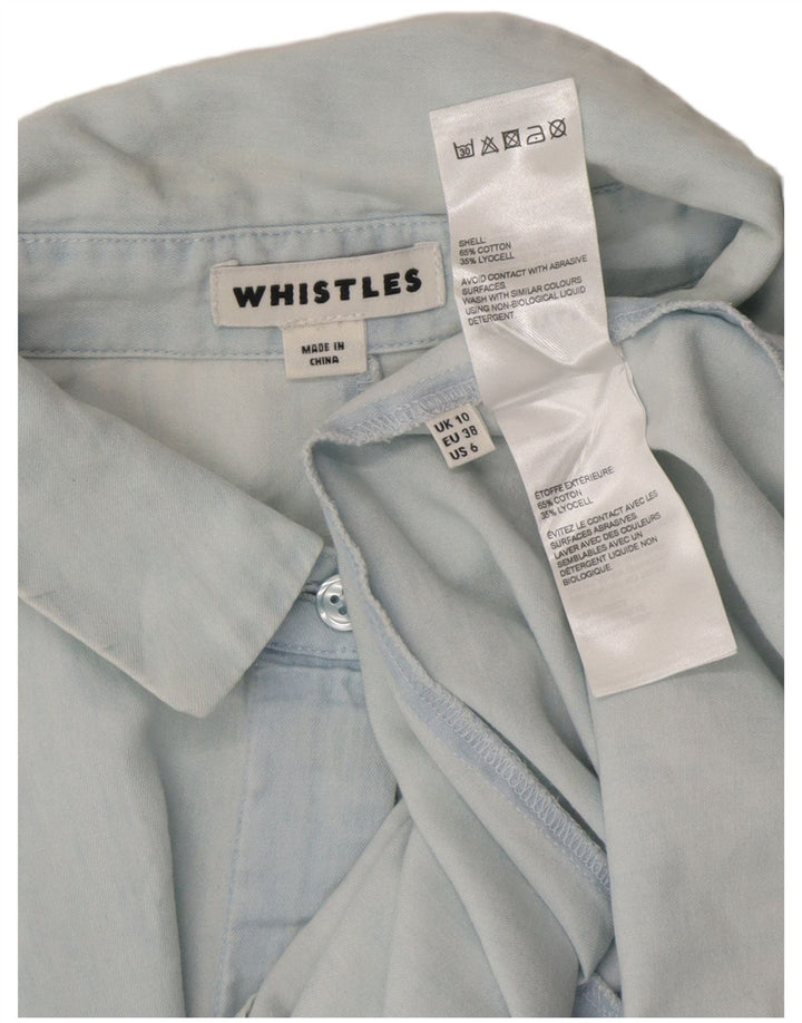 Женское платье-пуловер свободного кроя Whistles, маленькое синее хлопковое платье, Великобритания, 10 шт.