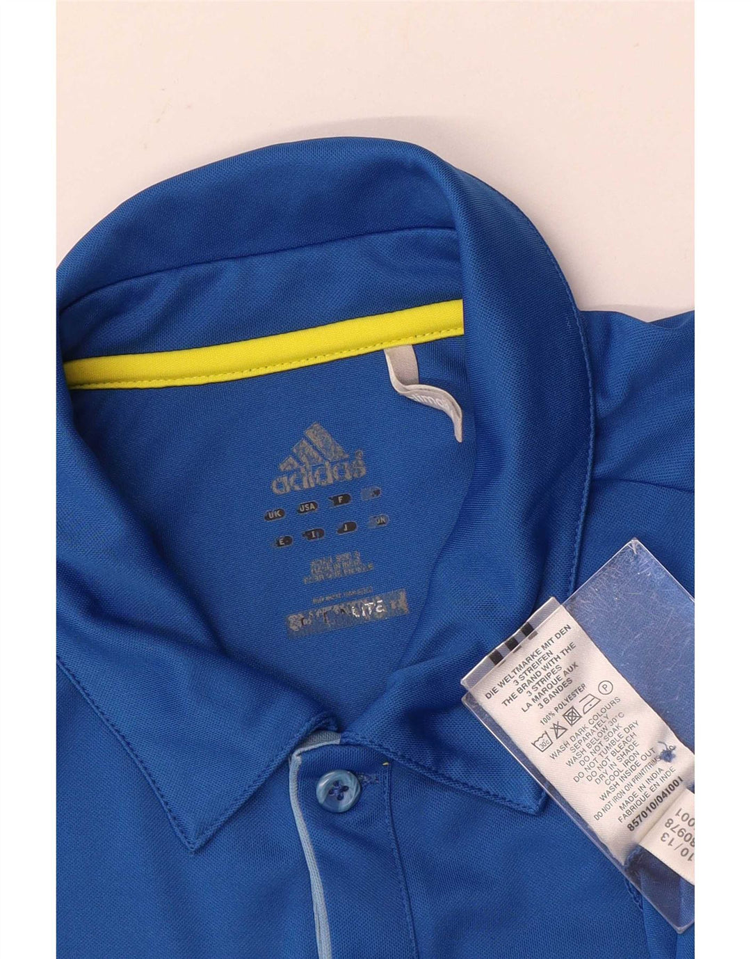Мужская рубашка-поло Adidas Climalite, маленькая синяя, полиэстер