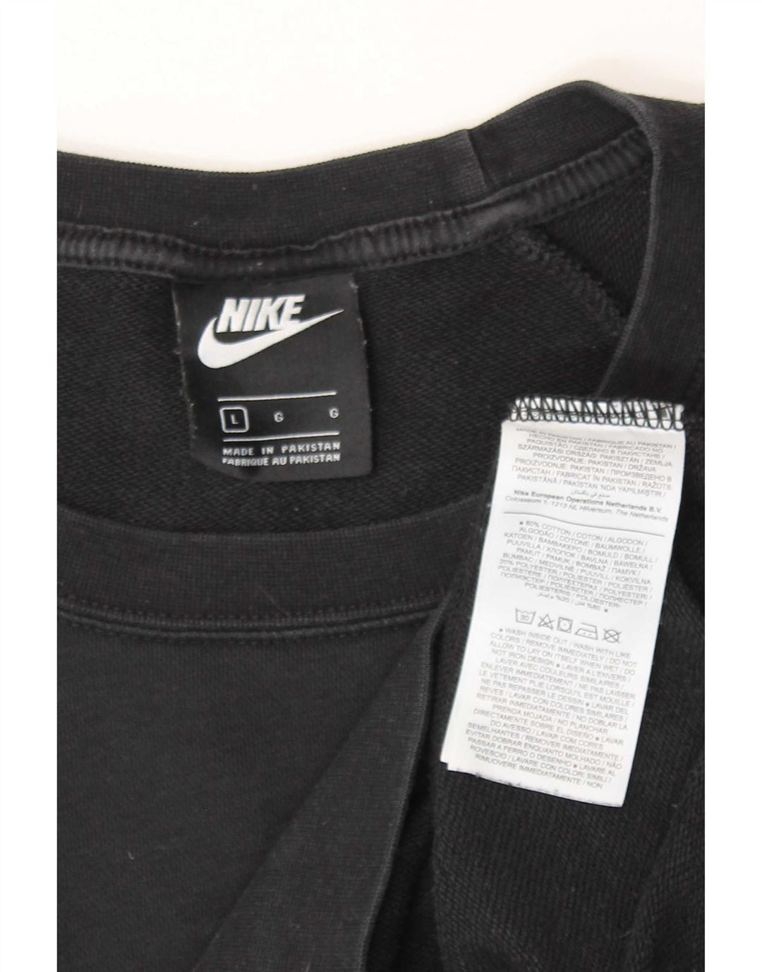 Мужской свитшот Nike, большой черный хлопковый джемпер