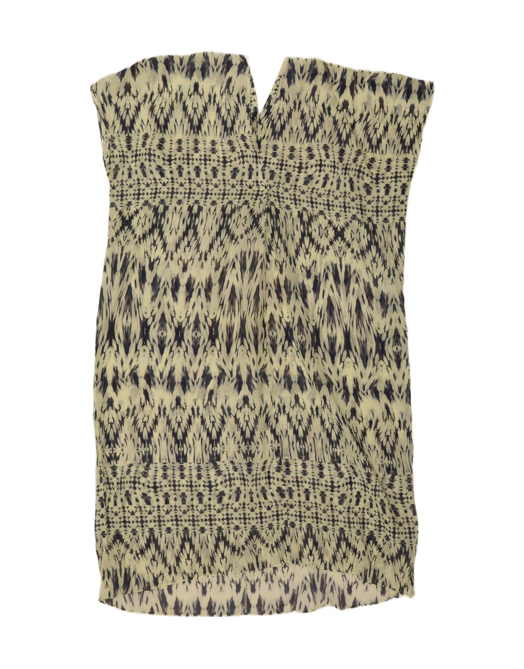 Женское платье свободного кроя ZARA с абстрактным узором, Великобритания 14, средний зеленый цвет