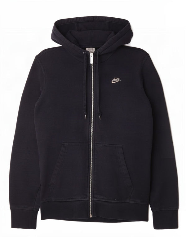 Nike Mens Zip Hoodie Sweater Small Navy Blue Cotton