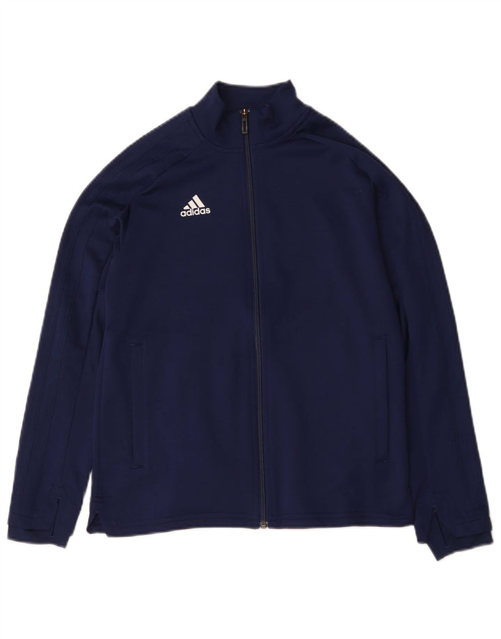 Спортивный костюм Adidas для мальчиков, верхняя куртка 11–12 лет, темно-синий полиэстер