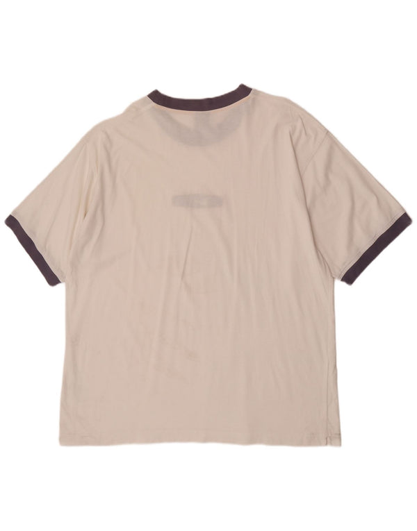 Мужская футболка с рисунком Nike Top UK 45/47 XL, белая, хлопок с цветными блоками