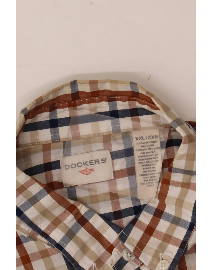 Мужская рубашка Dockers 2XL, хлопок в разноцветную клетку