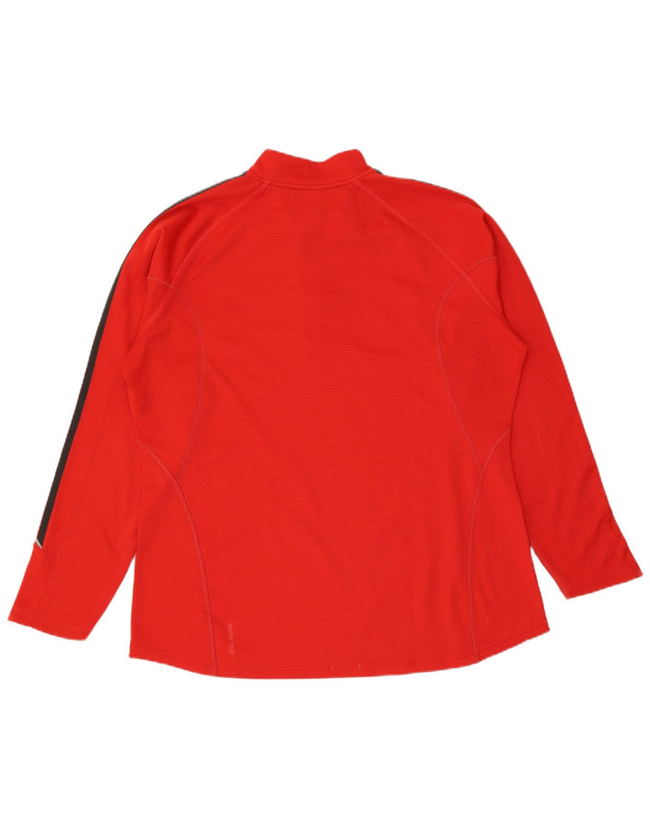 Adidas Mens Clima 365 Пуловер с воротником на молнии Спортивный костюм Top XL Красный полиэстер