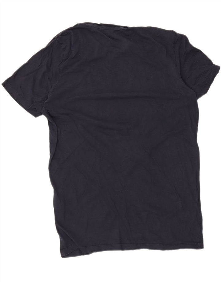 Мужская футболка с рисунком Jack & Jones из хлопка среднего размера, темно-синяя полоска