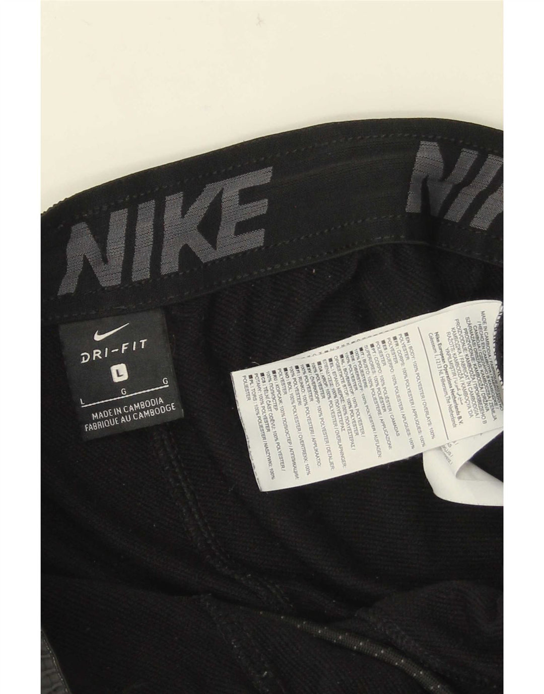 Мужские спортивные брюки Nike Dri Fit для бега, большие черные полиэстеровые брюки